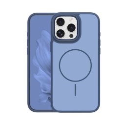 Szilikon telefonvédő (műanyag hátlap, ütésállóság, légpárnás sarok, kameravédő, MagSafe) SÖTÉTKÉK Apple iPhone 16 Pro