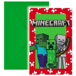 Minecraft party meghívó FSC Nr1