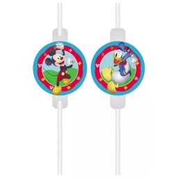 Mickey papír szívószál, 4 db-os szett FSC Nr2