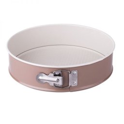 SNB kerek tapadásmentes csatos tortasütő forma - 24 cm - krémbarna