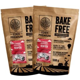 Éden Prémium Bake-Free Szénhidrátcsökkentett kenyér lisztkeverék DUO 2X1000 g