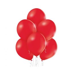 Belbal, piros, pasztel lufi, 30 cm, 100 db/cs