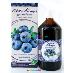 Fekete Áfonya 500 ml, 100 %-os gyümölcslé - MannaVita