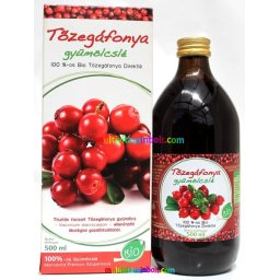 Tőzegáfonya Juice (Cranberry, Vörösáfonya) 100%-os 500 ml - Mannavita