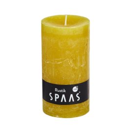 Oszlopos gyertya SPAAS RUSTIK 13 cm sárga
