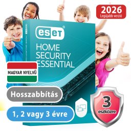 ESET Home Essential hosszabbítás 3 eszközre, 2 évre 30% kedvezménnyel tanárok, diákok, nyugdíjasok, EÜ dolgozók részére