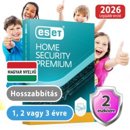 ESET Home Security Premium 2 eszközre 1 évre, hosszabbítás, 30% kedvezménnyel tanárok, diákok, nyugdíjasok, EÜ dolgozók részére