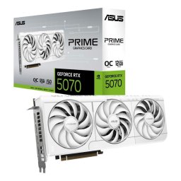 ASUS VGA NVIDIA GeForce RTX 5070 PRIME 12GB OC FEHÉR, 12GB GDDR7, 3xDP, 1xHDMI