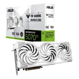 ASUS VGA NVIDIA GeForce RTX 5070 Ti TUF GAMING 16GB OC FEHÉR, 16GB GDDR7, 3xDP, 2xHDMI