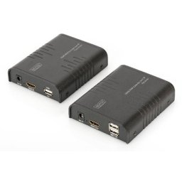 DIGITUS HDMI KVM Extender, 120 m, Full HD, 1080p hálózati kábelen (Cat 5, 5E, 6),