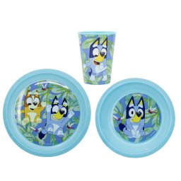 Bluey étkészlet pohárral 260 ml, szett /3db, BPA mentes