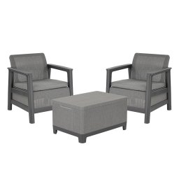 Scandi Balcony linea set kerti bútor garnitúra grafit-hűvösszürke