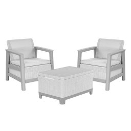 Scandi Balcony linea set kerti bútor garnitúra hamuszürke-világosszürke