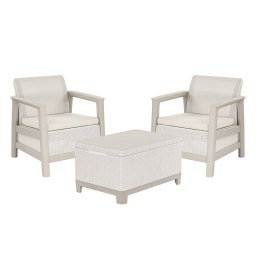 Scandi Balcony linea set kerti bútor garnitúra kavicsszürke-bézs