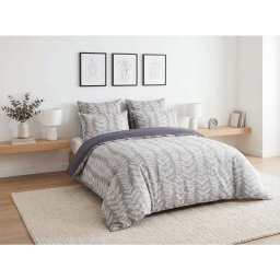 Mikroszálas flanel ágyneműhuzat KAVOLO szürke Ágyneműhuzat mérete: 2 db 70 x 90 cm | 200 x 220 cm