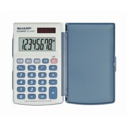 SHARP Zsebszámológép, 8 számjegy, fedeles, SHARP "EL-243S"