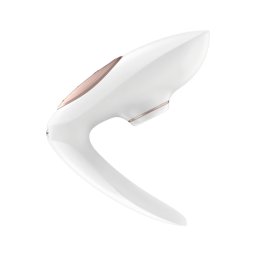 Satisfyer Pro 4 Couples - akkus léghullámos párvibrátor (fehér)