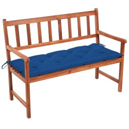 vidaXL tömör akácfa kerti pad párnával 120 cm