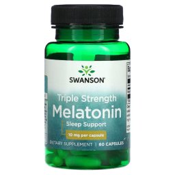 Swanson Melatonin Triple Strength, 10 mg, 60 db