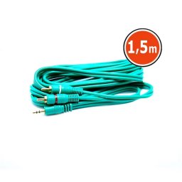 3,5 jack-2 x RCA 1,5 m zöld