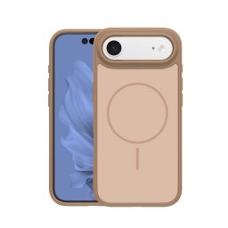 Szilikon telefonvédő (műanyag hátlap, ütésállóság, légpárnás sarok, kameravédő, MagSafe) BARNA Apple iPhone Air