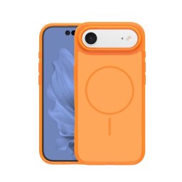Szilikon telefonvédő (műanyag hátlap, ütésállóság, légpárnás sarok, kameravédő, MagSafe) NARANCSSÁRGA Apple iPhone Air
