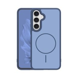 Szilikon telefonvédő (műanyag hátlap, ütésállóság, légpárnás sarok, kameravédő, MagSafe) SÖTÉTKÉK Samsung Galaxy S25 FE (SM-S731)