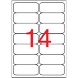 APLI Etikett, 99,1x38,1 mm, poliészter, időjárásálló, kerekített sarkú, fehér, APLI, 280 etikett/csomag