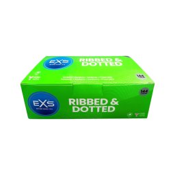 EXS Ribbed, Dotted and Flared - pontozott óvszer (144 db)