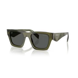 PRADA PR A06S 25A40L Transparent Military Dark Grey napszemüveg