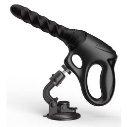 Toy Joy - Cadence PRO+ lökő/forgó/rezgő kézi szexgép, tapadótalppal (fekete)