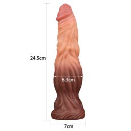 Lovetoy 9.5'' Dual layered Liquid Silicone Tapadókorongos dildó