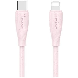 Kábel USAMS Green Series SJ717 30W USB-C Lightning 1m rózsaszínű