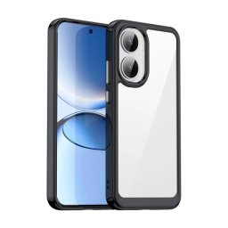 Szilikon telefonvédő (ütésállóság, átlátszó hátlap) FEKETE Xiaomi Poco F7