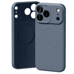 Mercury Semi-Silicone MagSafe-kompatibilis tok iPhone 17 Pro Max - szürkéskék
