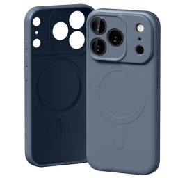 Mercury Semi-Silicone MagSafe-kompatibilis tok iPhone 17 Pro - szürkéskék