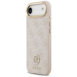 GUESS tok IPHONE 17 Air kompatibilis MagSafe GUHMP17MP4GRMDEP (PU W/ 4G Strass logó) rózsaszínű
