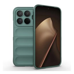 Szilikon telefonvédő (ütésállóság, kameravédő, 3D) SÖTÉTZÖLD