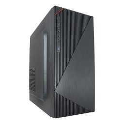 VeinX tok Crown CR18A Mid Tower, tápegység nélkül, 1x USB3.0, 2x USB2.0, fekete