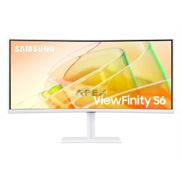 SAMSUNG Ívelt VA monitor 34" ViewFinity S6, QHD (3440 x 1440), 21:9, 100Hz, 5ms, 1xHDMI, Display Port, Thunderbolt4