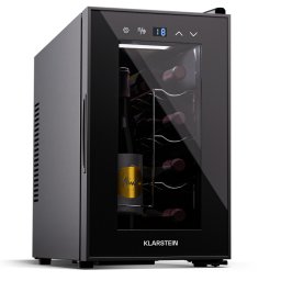 Klarstein Shiraz 8 Uno, függőleges borhűtő, 8 palack, 8 - 18 °C, érintős vezérlés (HEA-Shiraz 8- uno-bl)