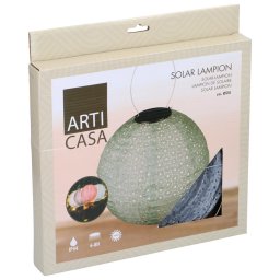 ArtiCasa napelemes fénynyomat mintás Party LED-es Lampion, 25 cm, kék színű, 1 db