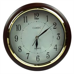 Classic Quartz falióra - barna - 31 cm - folyamatosan, halkan járó óraszerkezet