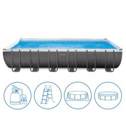 Intex medence Ultra XTR 975x488/132cm 8m3/h homokszűrővel #26374
