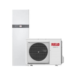 Domus 1 fázisú, 10kW-os split hõszivattyú, beépített 190L-es HMV tárolóval, 3kW-os fûtõbetéttel (fûtésre és HMV-re)