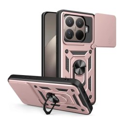Defender szilikon telefonvédő (ütésállóság, tartógyűrű, kameravédő) ROZÉARANY