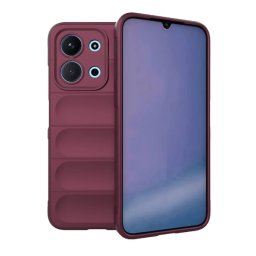 Szilikon telefonvédő (ütésállóság, kameravédő, 3D) BORDÓ Xiaomi Redmi 15C 4G