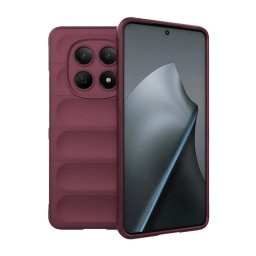 Szilikon telefonvédő (ütésállóság, kameravédő, 3D) BORDÓ Xiaomi Redmi Note 15 4G
