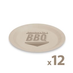 Papírtányér szett - BBQ - 23 cm - 12 db / csomag