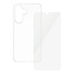 PANZERGLASS CARE FASHION 2IN1 szilikon telefonvédő (ütésállóság, légpárnás keret + képernyővédő üveg) ÁTLÁTSZÓ Samsung Galaxy A56 5G (SM-A566)